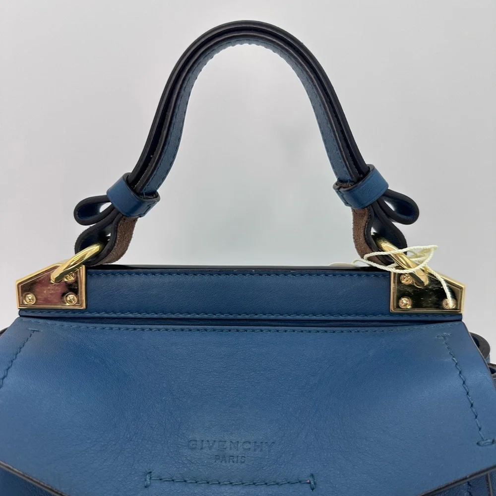 Sold❌Givenchy Blue HOST PICK 🎉and Gold Mini Bag with Structured Design - Picture 6 of 15